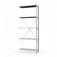 Секция приставная стеллажа металлического ТСУ Универсал, 2500x760x600 мм. Полки: метал. усил. 5 шт.