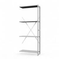 Секция приставная стеллажа металлического ТСУ Универсал, 2000x1060x300 мм. Полки: метал. 4 шт.