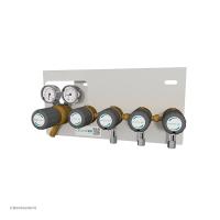 Газовая рампа кислородная разрядная GCE MTLT (DRUVA, 3 бал., одноплеч., ручн., редук., 300/20 бар) стационарн.