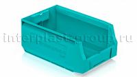 Складской лоток/контейнер для зап. частей, крепежей, бирюзовый, 350x225x150 мм