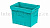Вкладываемый контейнер KVR 6442 с усиленным дном бирюзовый