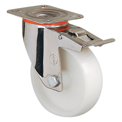 Нейлоновое колесо  EM01 ZKZ 125 F (INOX)